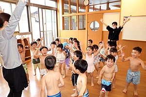 プール開き！　楽しかったね　こあら・ことり・ぱんだ