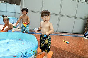 プール開き！　楽しかったね　こあら・ことり・ぱんだ
