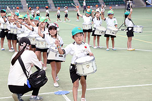 運動会予行１　　年長組　鼓笛・A・B