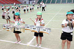 運動会予行１　　年長組　鼓笛・A・B