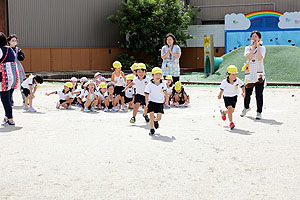 運動会の活動・かけっこ　すみれ・ばら・ひまわり