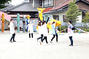 運動会の活動・かけっこ　うさぎ・りす・ことり・こあら・ぱんだ