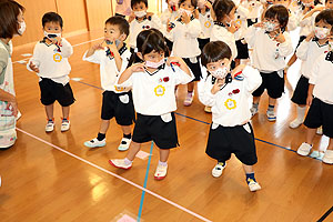 リズムフェスティバルの活動の様子　年少Aチーム