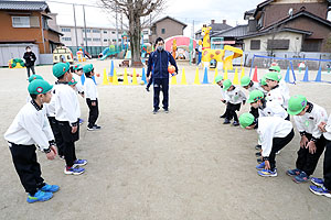 サッカー教室が開かれました　年長A・B