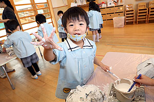 作品展の制作活動　きりん