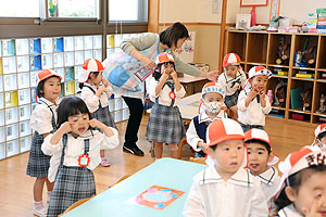 入園1日目の様子です　年少組