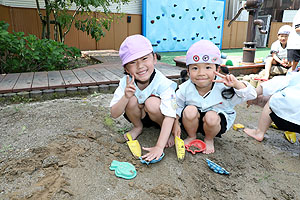 ジャブジャブ池　涼しかったね‼　すみれ