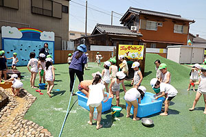 水遊びたのしかったね！！　B・たんぽぽ