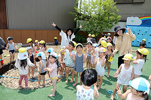 水遊び楽しかったね　こあら・ひまわり