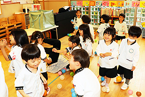 ボール遊び　楽しかったね！　きりん