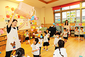 ボール遊び　楽しかったね！　きりん