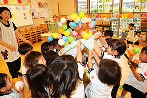 ボール遊び　楽しかったね！　きりん