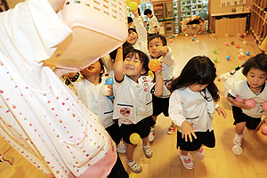 ボール遊び　楽しかったね！　きりん