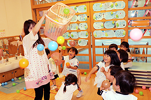 ボール遊び　楽しかったね！　きりん