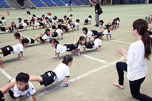 運動会予行3　　　年長組　組体操