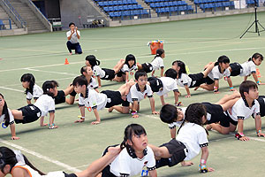 運動会予行3　　　年長組　組体操