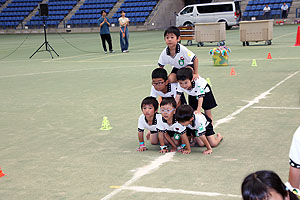 運動会予行3　　　年長組　組体操