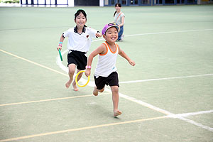 運動会予行5　　　年長組リレー