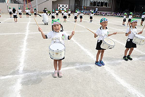 運動会予行が行われました　鼓笛　A・B