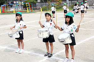 運動会予行が行われました　鼓笛　A・B