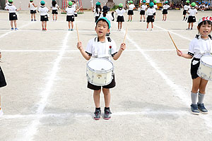 運動会予行が行われました　鼓笛　A・B