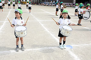 運動会予行が行われました　鼓笛　A・B