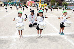 運動会予行が行われました　鼓笛　A・B