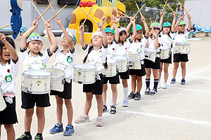 運動会予行が行われました　鼓笛　A・B