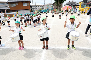 運動会予行が行われました　鼓笛　A・B