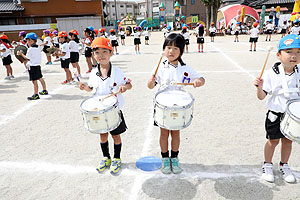 運動会予行が行われました　鼓笛　C・D・E