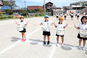 運動会予行が行われました　鼓笛　C・D・E