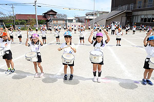 運動会予行が行われました　鼓笛　C・D・E