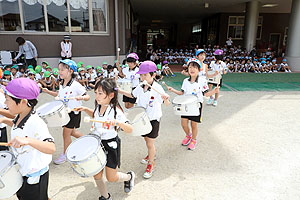 運動会予行が行われました　鼓笛　C・D・E