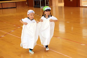 エンゼルホールで楽しい運動あそび‼　年長B・年中たんぽぽ
