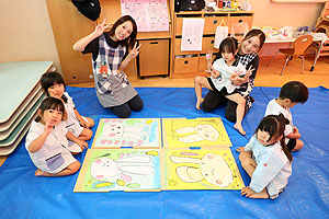 絵画教室がありました　うさぎ・りす・ことり