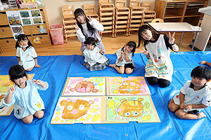 絵画教室がありました　うさぎ・りす・ことり
