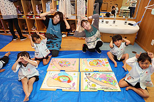 絵画教室がありました　うさぎ・りす・ことり