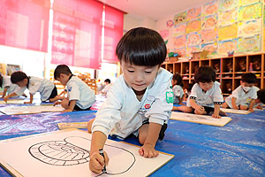 絵画教室がありました　うさぎ・りす・ことり
