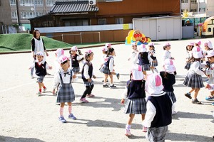 ころがしドッジボール　楽しかったね‼　うさぎ