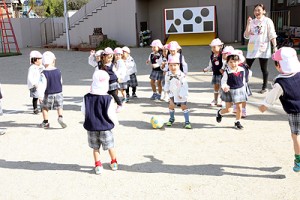 ころがしドッジボール　楽しかったね‼　うさぎ