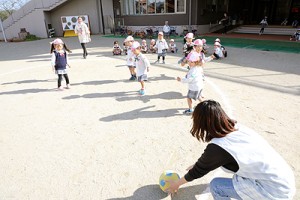 ころがしドッジボール　楽しかったね‼　うさぎ