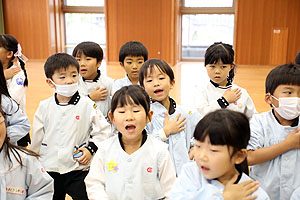 歌・カスタの予行が行われました　年長Aチーム