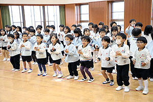 歌・カスタの予行が行われました　年長Aチーム