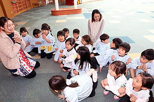 エンゼル幼稚園のお誕生日の制作　D・E・さくら・すみれ・ばら・うさぎ・きりん・こあら・ひまわり