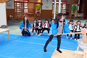 もちつき大会　こあら・ぱんだ・きりん