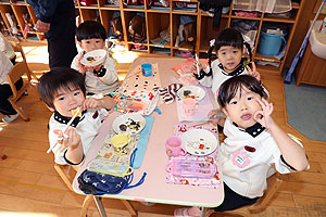 もちつき大会　うさぎ・りす・ことり