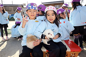 ふれあい動物園　たのしかったね　年長組