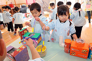 作品展の制作活動　うさぎ・きりん