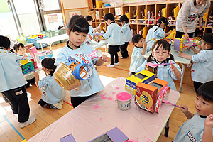 作品展の制作活動　うさぎ・きりん