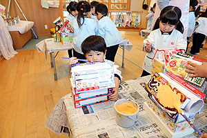 作品展の制作活動　うさぎ・きりん